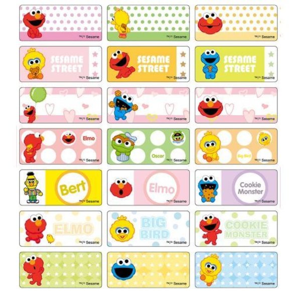 Other - Sesame Street - Personalized Kids School Name Stickers Name Labels